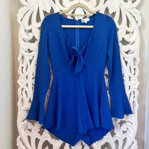 Royal Blue Long Sleeve Romper